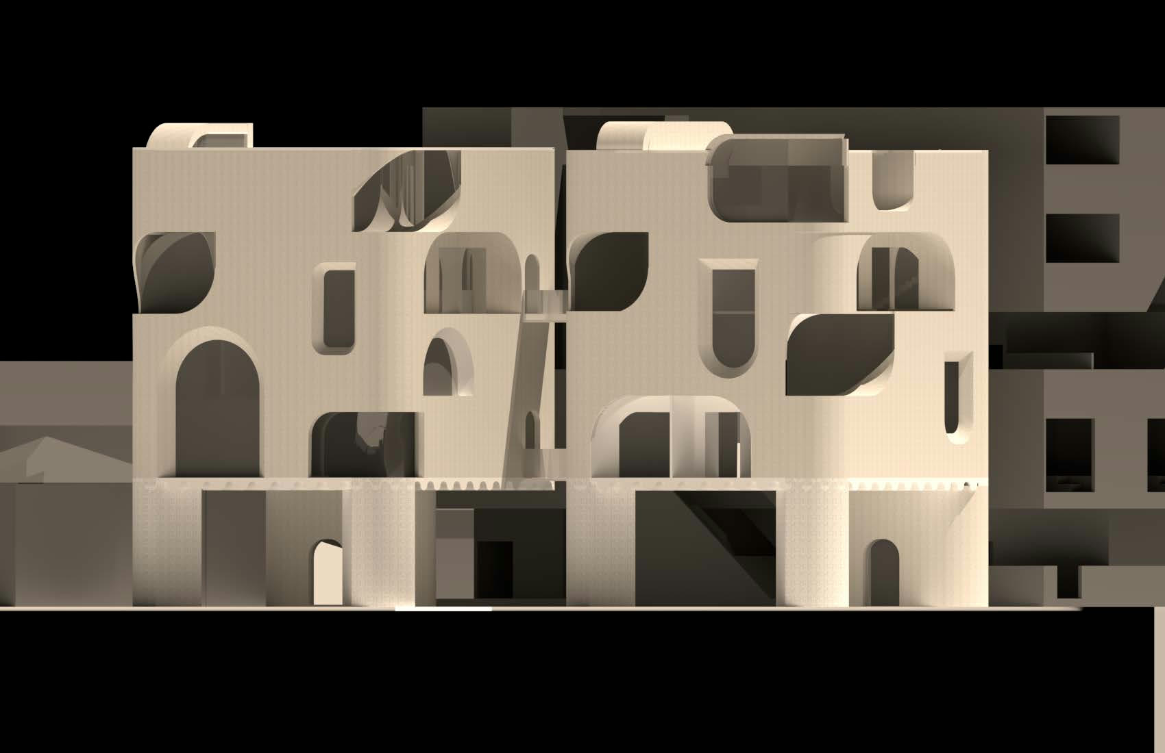 Street elevation, night