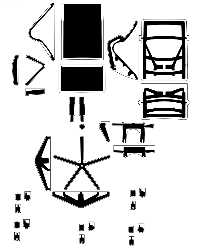 The chair, extracted into profiles