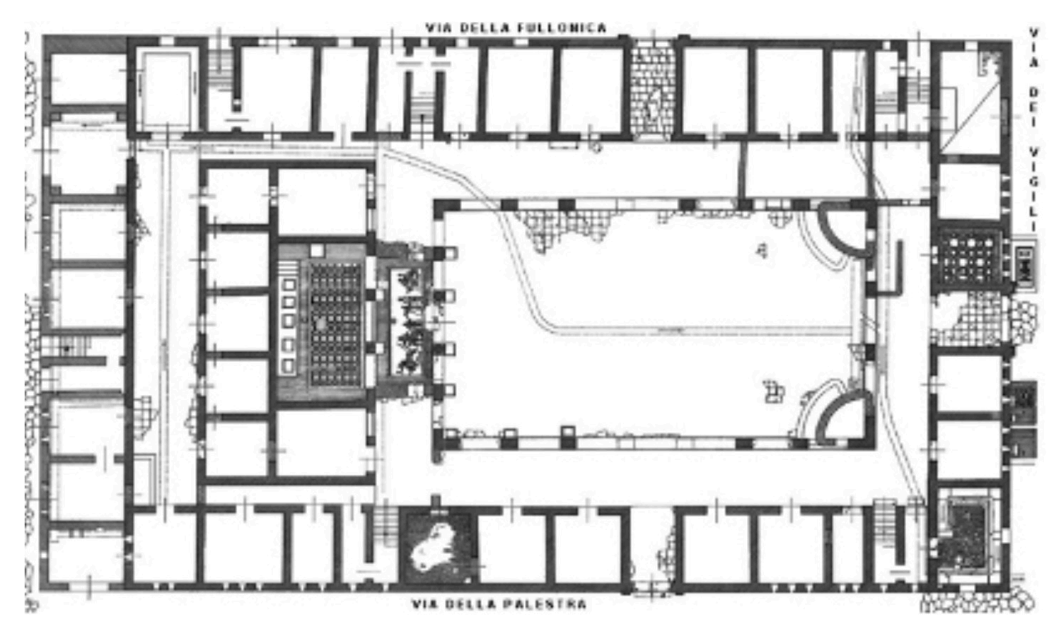Plan of a Roman insula, the spatial framework