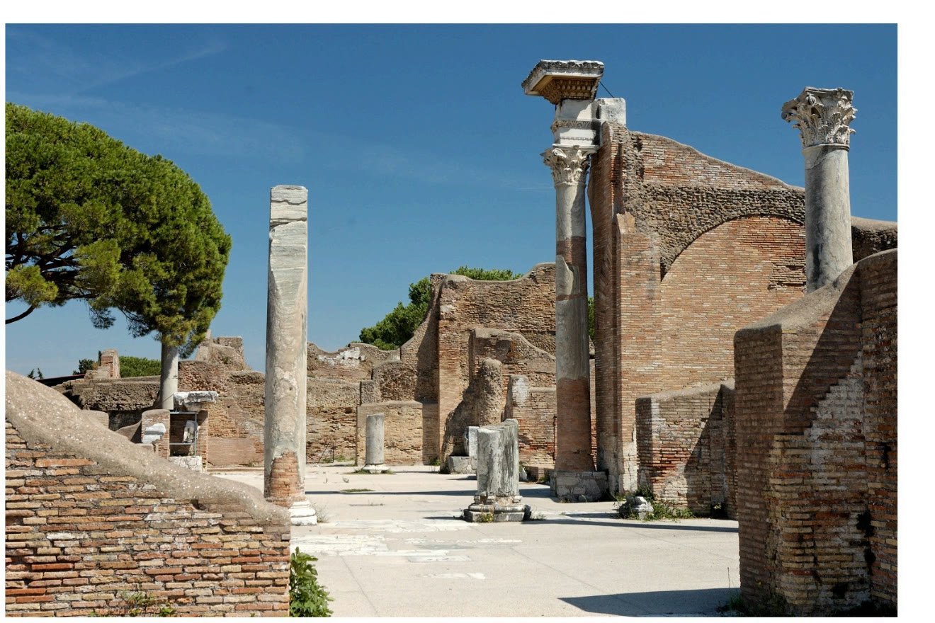 Ruins with columns, Ostia