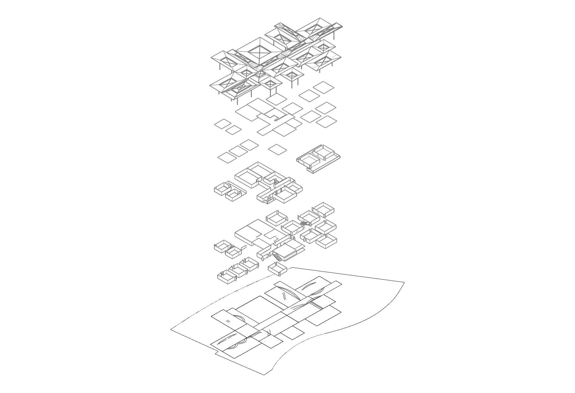 Exploded axonometric